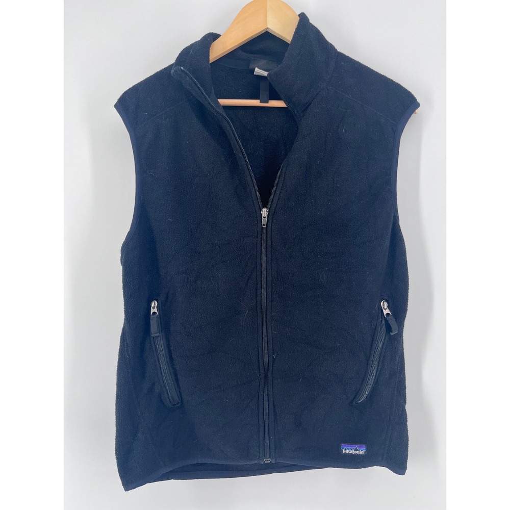 Patagonia Synchilla Fleece Vest Mens Medium Black Full Zip 25184 F0